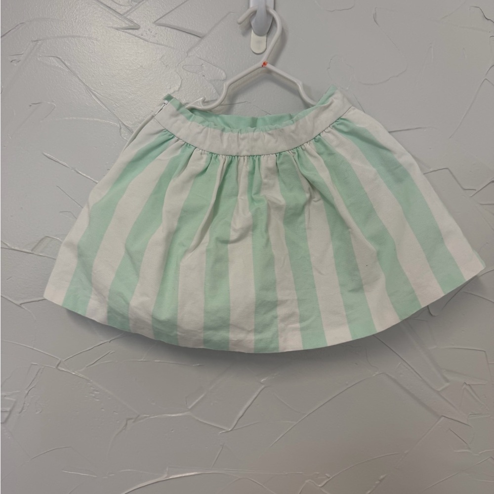 Janie and Jack Girls Easter Greenand White  Cotton Skirt